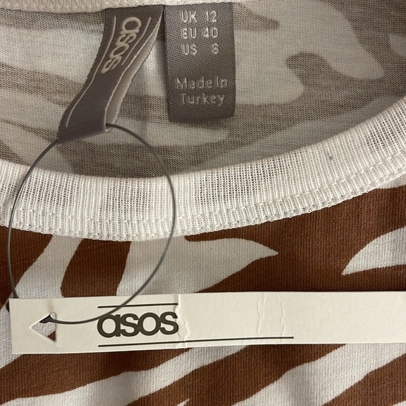 NWT asos animal print with peplum bottom size 8 - Picture 3 of 5